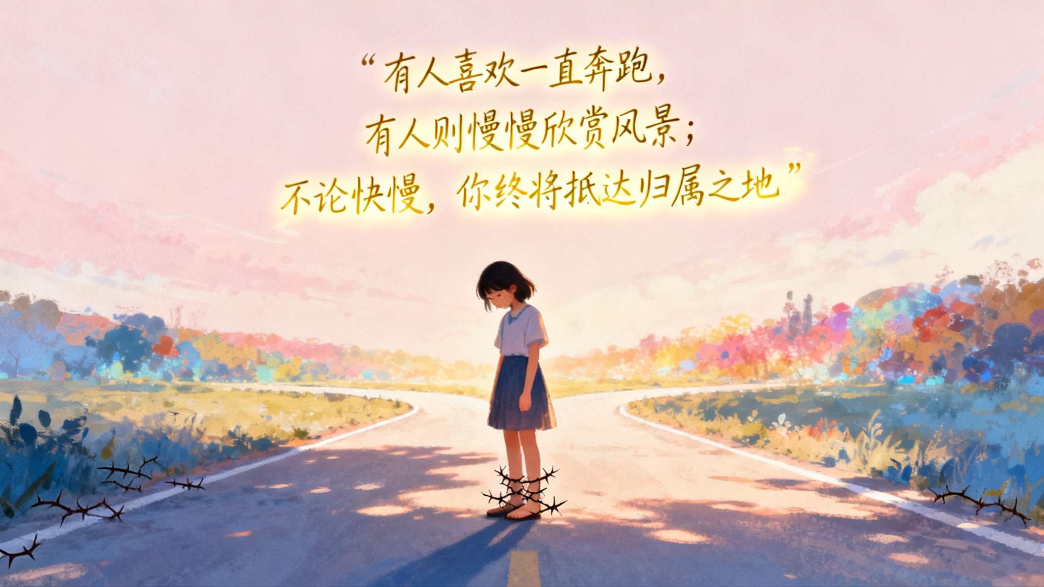 所以，当你再次陷入犹豫困惑的时候，记住这句颇具力量的话语：“有人喜欢一直奔跑，有
